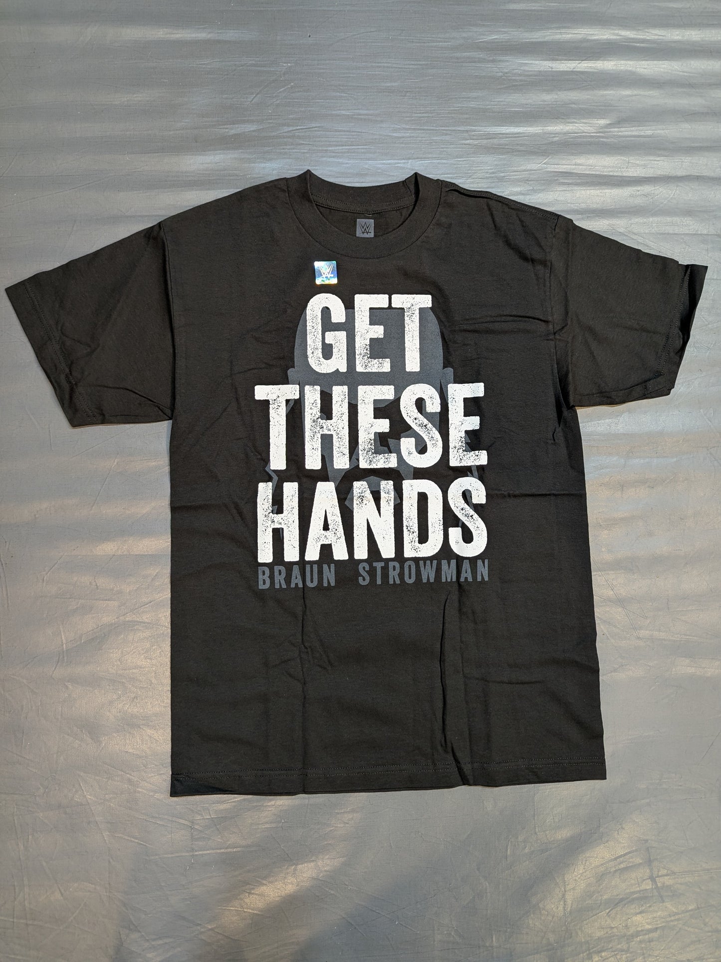 Brown Strowman 'GET THESE HANDS' T-shirt (WWE (2010s) / Black)
