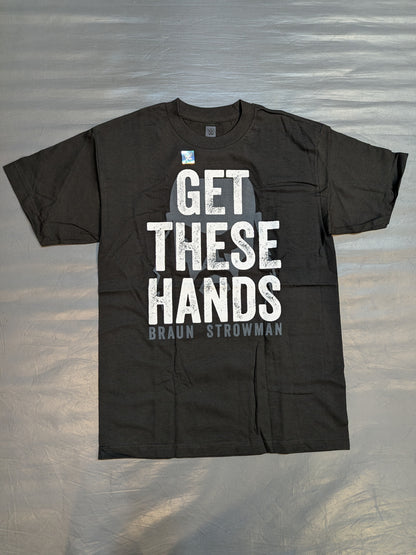 Brown Strowman 'GET THESE HANDS' T-shirt (WWE (2010s) / Black)