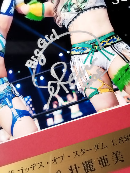 MIRAI＆壮麗亜美 ゴッデス戴冠記念 直筆Wサイン入り フォトフレーム