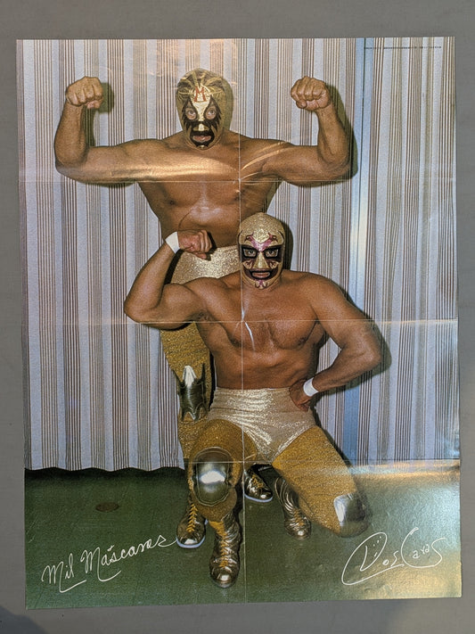 Mil Mascaras & Dos Caras Magazine Supplement Poster