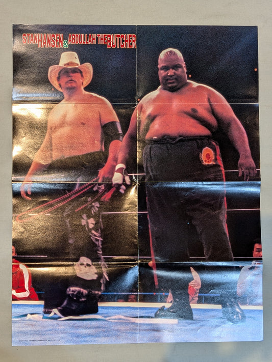 Stan Hansen & Abdullah the Butcher magazine supplement poster