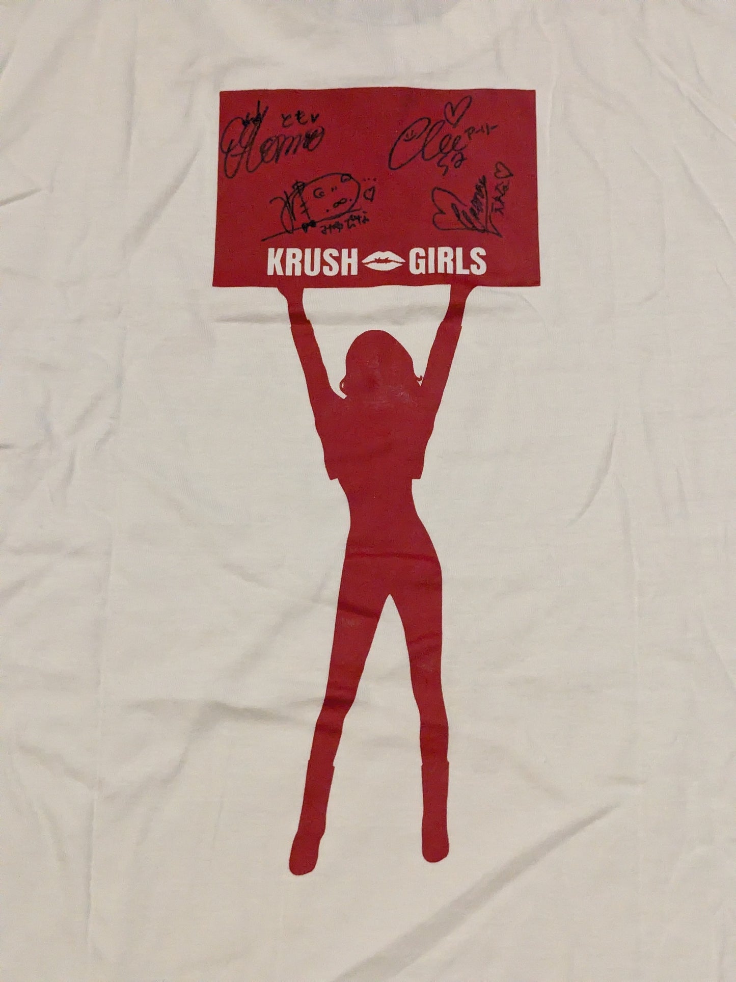 [4-hand signed autograph ] Krush Girls T-shirt