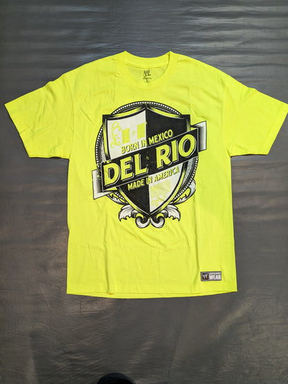 Alberto Del Rio "BORN IN MEXICO / MADE IN AMERICA" T-SHIRT (WWE (2012) / Light Green)