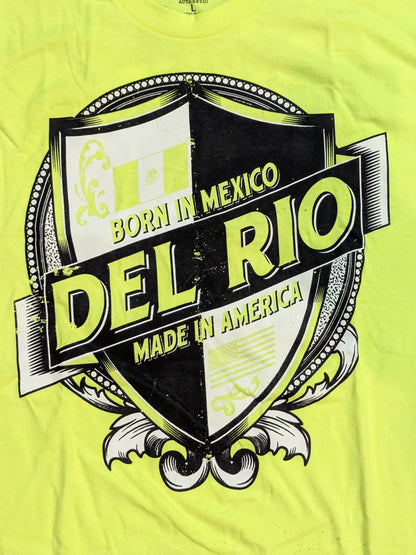 Alberto Del Rio "BORN IN MEXICO / MADE IN AMERICA" T-SHIRT (WWE (2012) / Light Green)