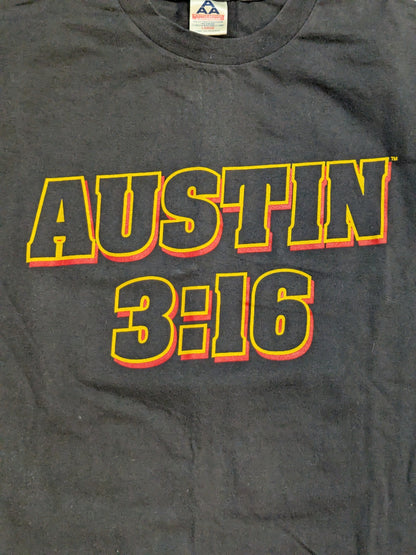 ストーンコールド・スティーブ・オースチン「3:16」Tシャツ(WWF(2000) / ブラック)