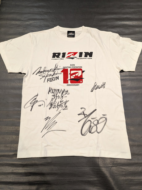 【6名サイン入り】RIZIN 10周年記念Tシャツ