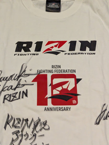 【6名サイン入り】RIZIN 10周年記念Tシャツ
