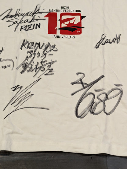 【6名サイン入り】RIZIN 10周年記念Tシャツ