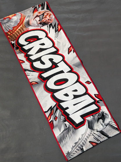Cristóbal fighters support towel