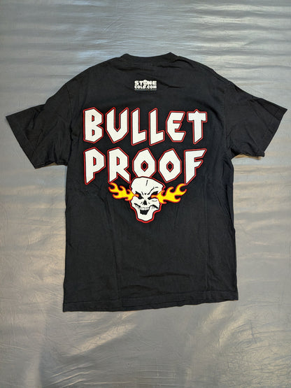 Stone Cold Steve Austin 'BULLET PROOF' T-shirt (WWE (2003) / Black)