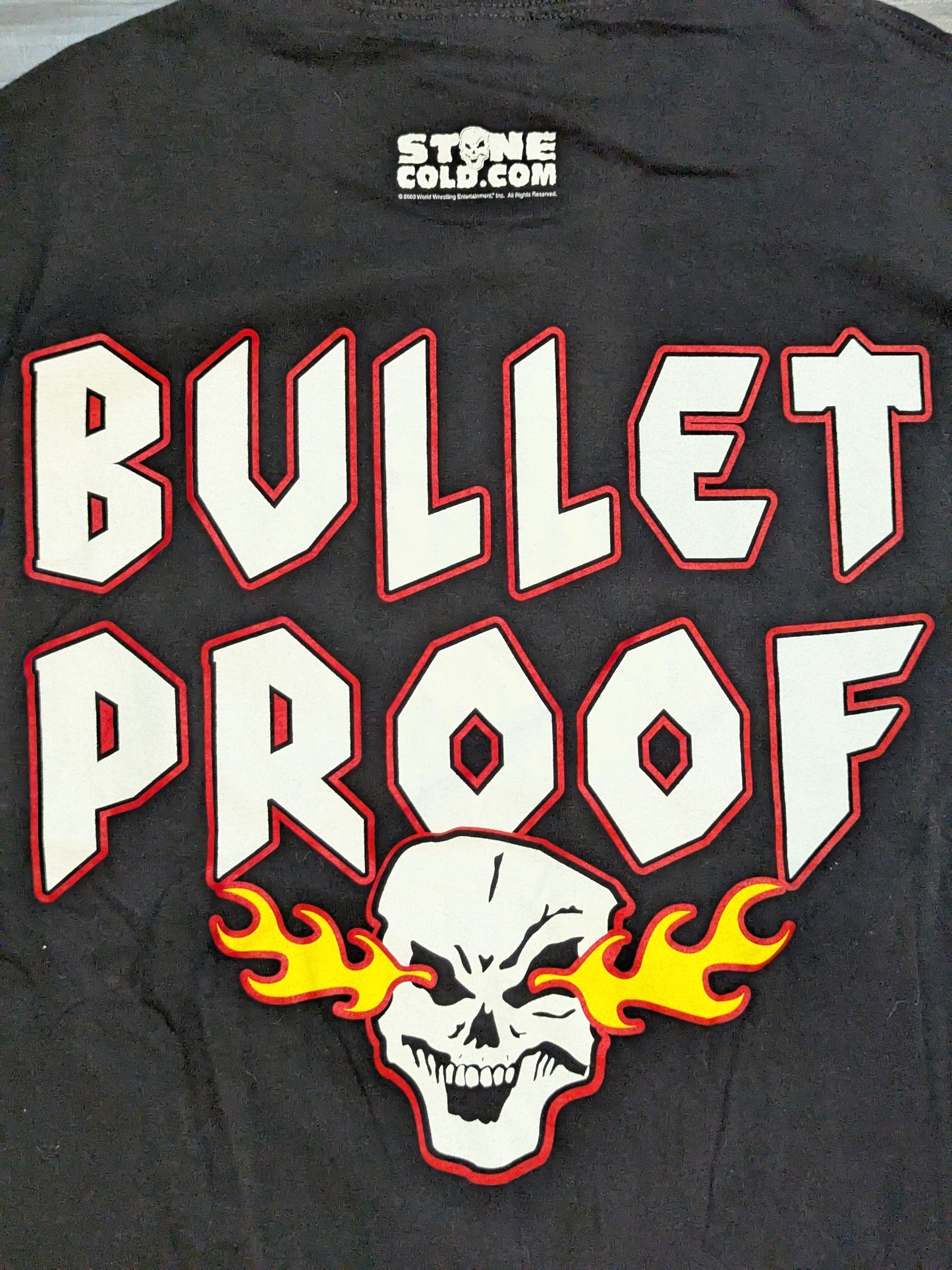 Stone Cold Steve Austin 'BULLET PROOF' T-shirt (WWE (2003) / Black)