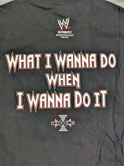 Triple H 'WHAT I WANNA DO WHEN I WANNA DO IT' T-shirt (WWE (2003) / Black)