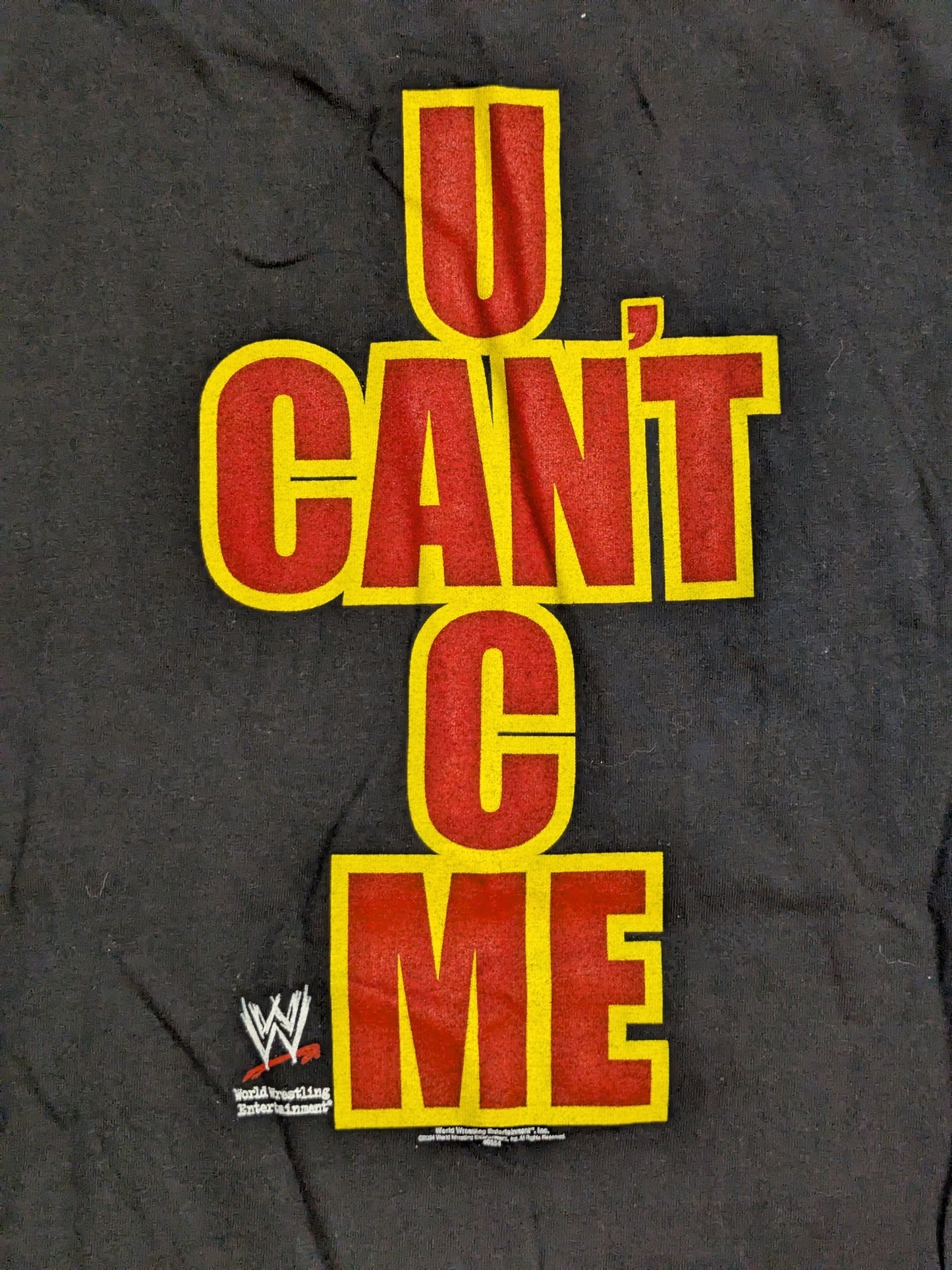 John Cena "U CAN'T C ME" Picture T-Shirt (WWE (2004) / Black)