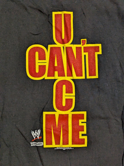 John Cena "U CAN'T C ME" Picture T-Shirt (WWE (2004) / Black)