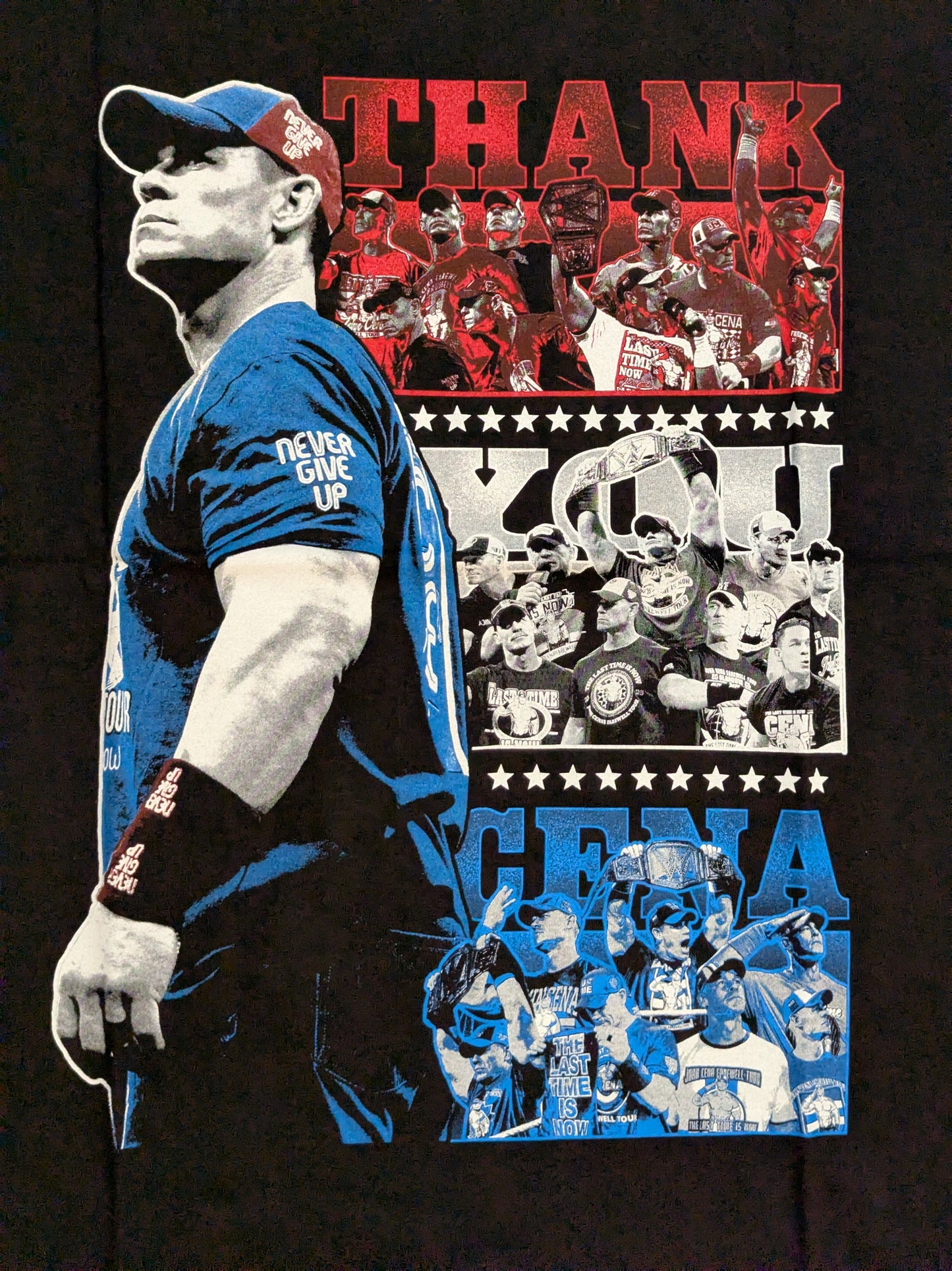 John Cena "Thank You Cena" Picture T-Shirt (1) (WWE (2025) / Black)