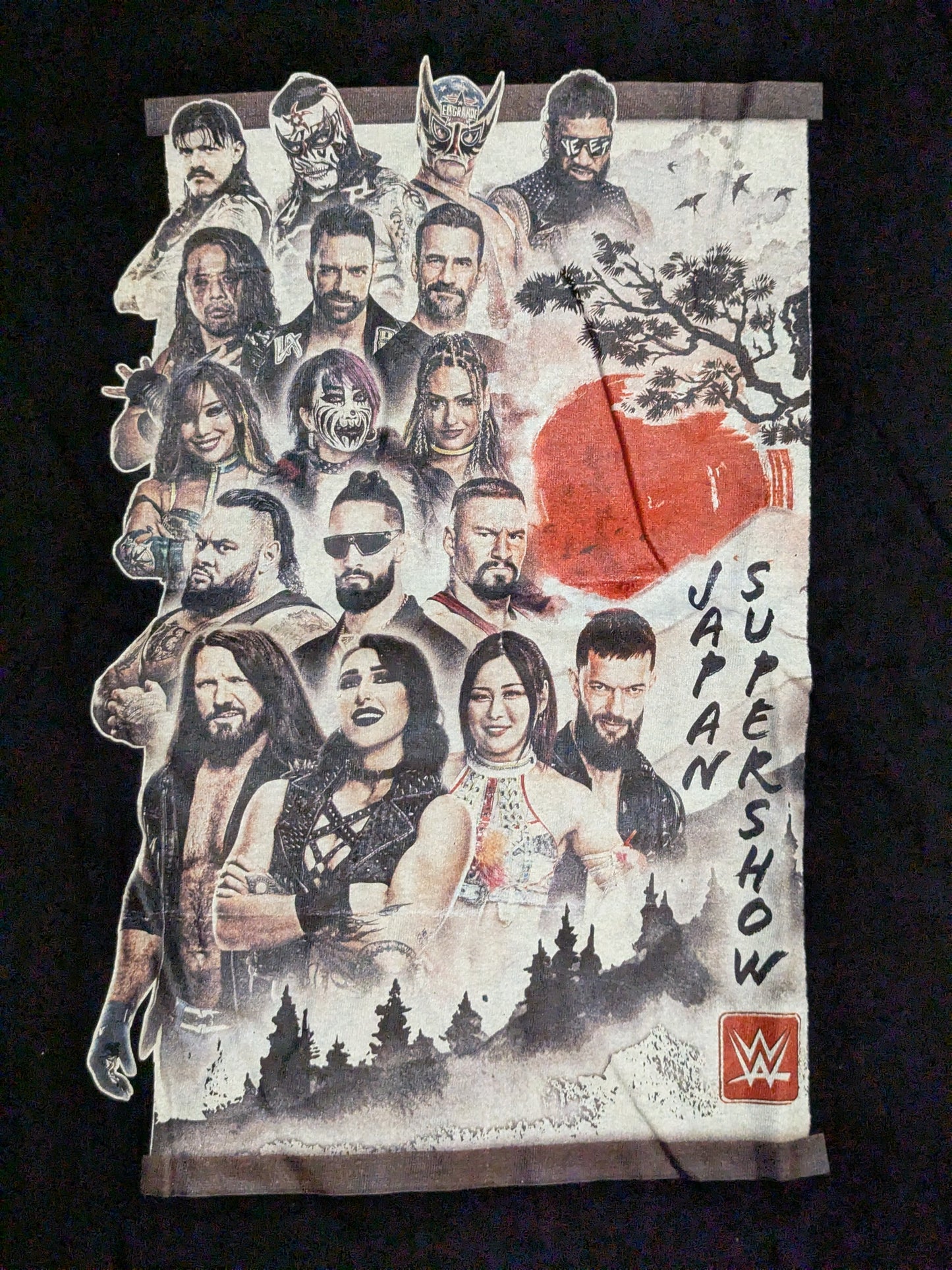 WWE Japan Show 2025 "SUPERSHOW JAPAN" T-shirt (WWE (2025) / Black)