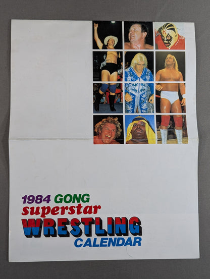 1984 Gong Superstar Wrestling Calendar GONG Wrestling CALENDAR