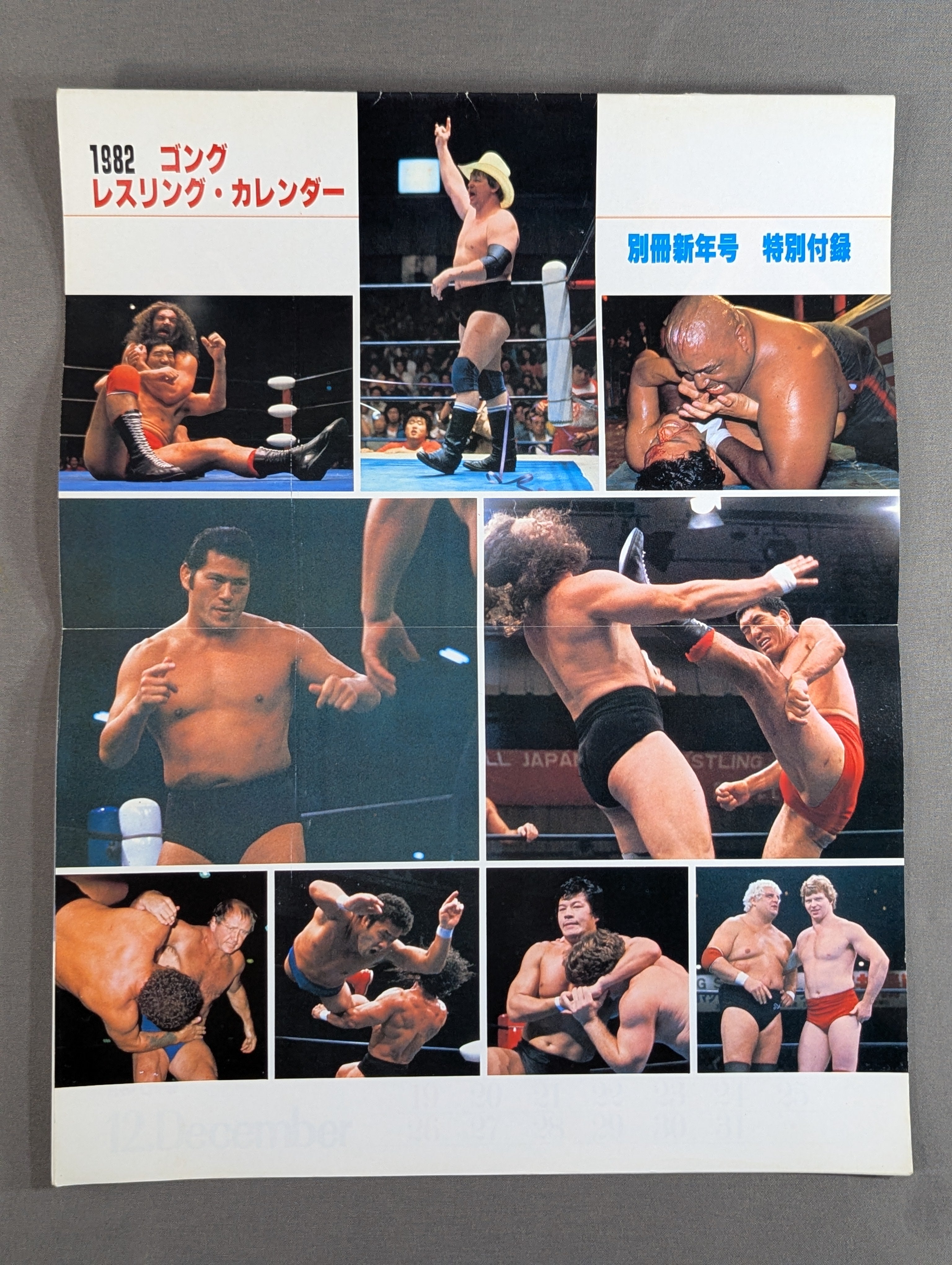 1982 ゴング・レスリング・カレンダー GONG WRESTLING CALENDAR – 闘道館
