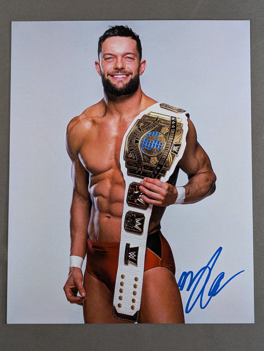 ★High Spots★ フィン・ベイラー 直筆サイン入り ポートレート(WWEインターコンチネンタルベルト)