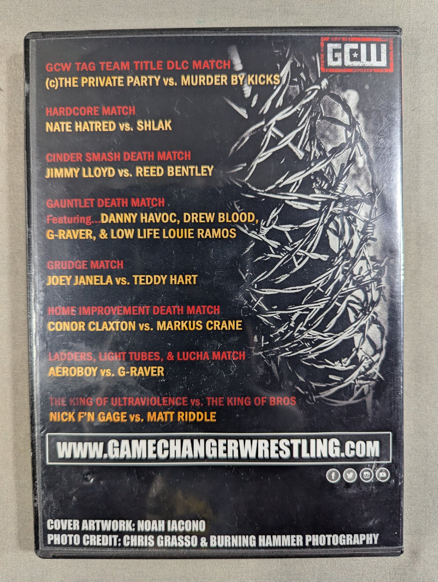 GCW THE ART OF WAR ★NICK CAGE vs MATT RIDDLE★