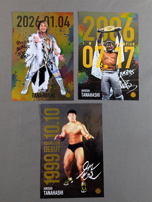 ★ ★ not sold in stores Hiroshi Tanahashi Retirement Commemorative Foil-Stamped Postcard Set