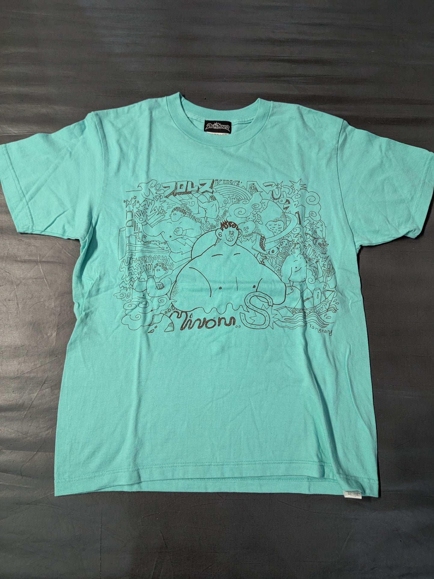 Minoru Suzuki Illustration T-Shirt (2) (Light Blue)