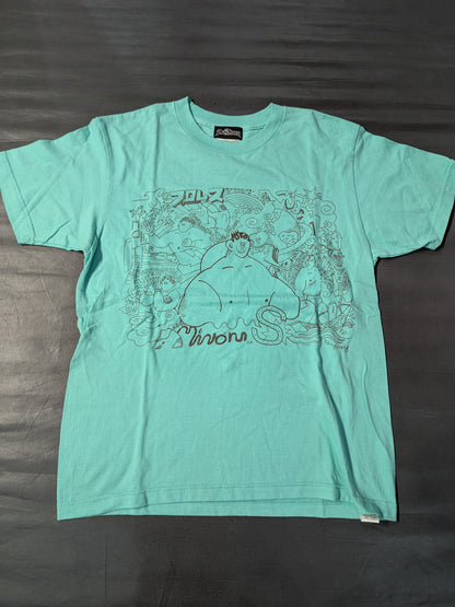 Minoru Suzuki Illustration T-Shirt (2) (Light Blue)