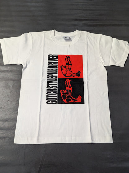 鈴木みのる「GOTCH STYLE PILE DRIVER」Tシャツ⑤(ホワイト)