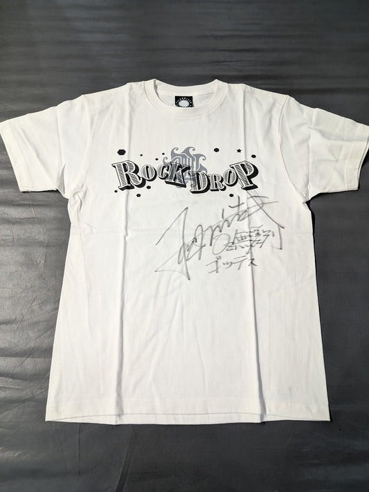 【hand signed autograph】 Hiroyo Matsumoto "ROCK DROP" T-shirt (White)