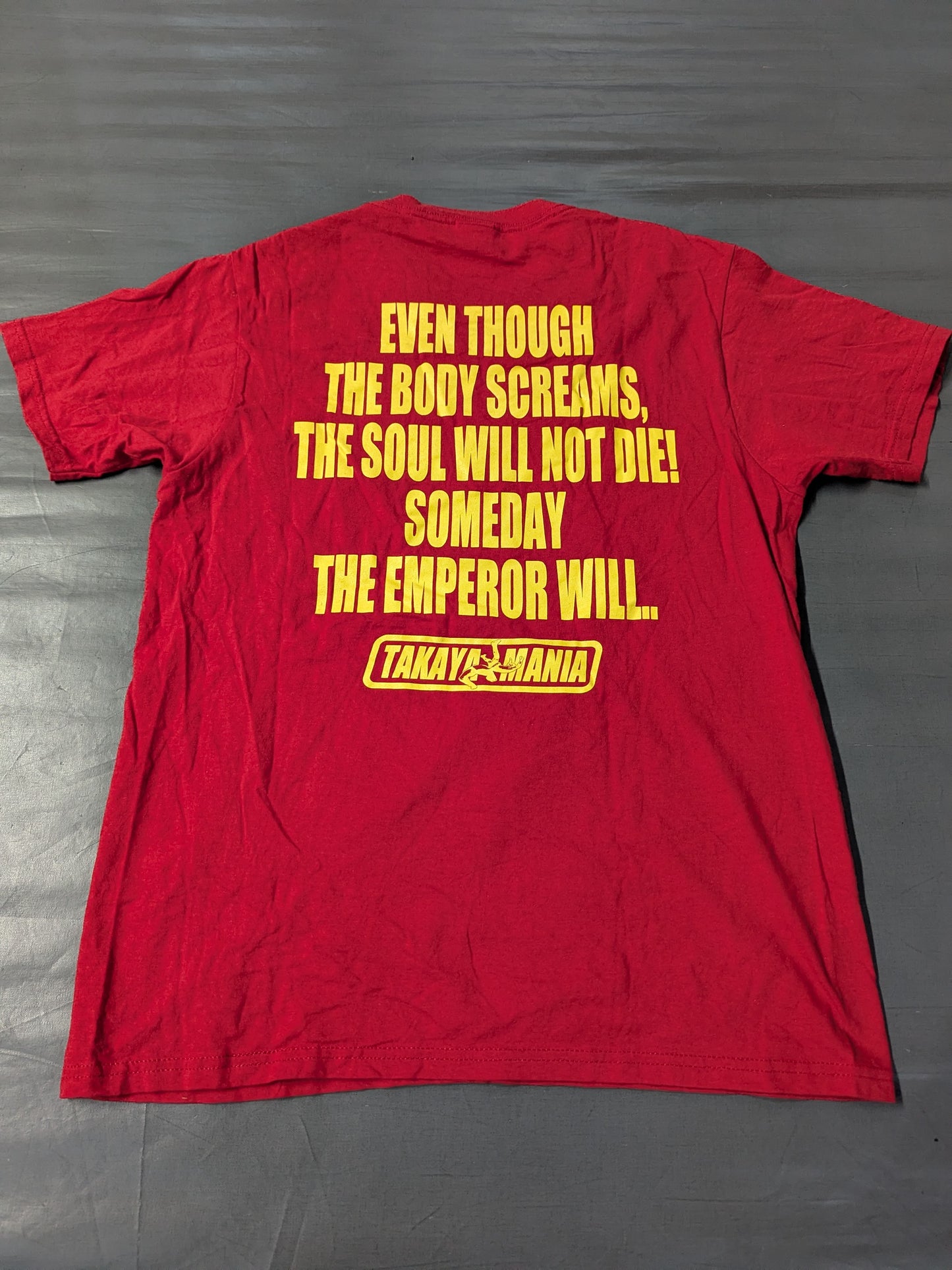 Yoshihiro Takayama  "GERMAN SUPLEX" T-Shirt (1) (Red)