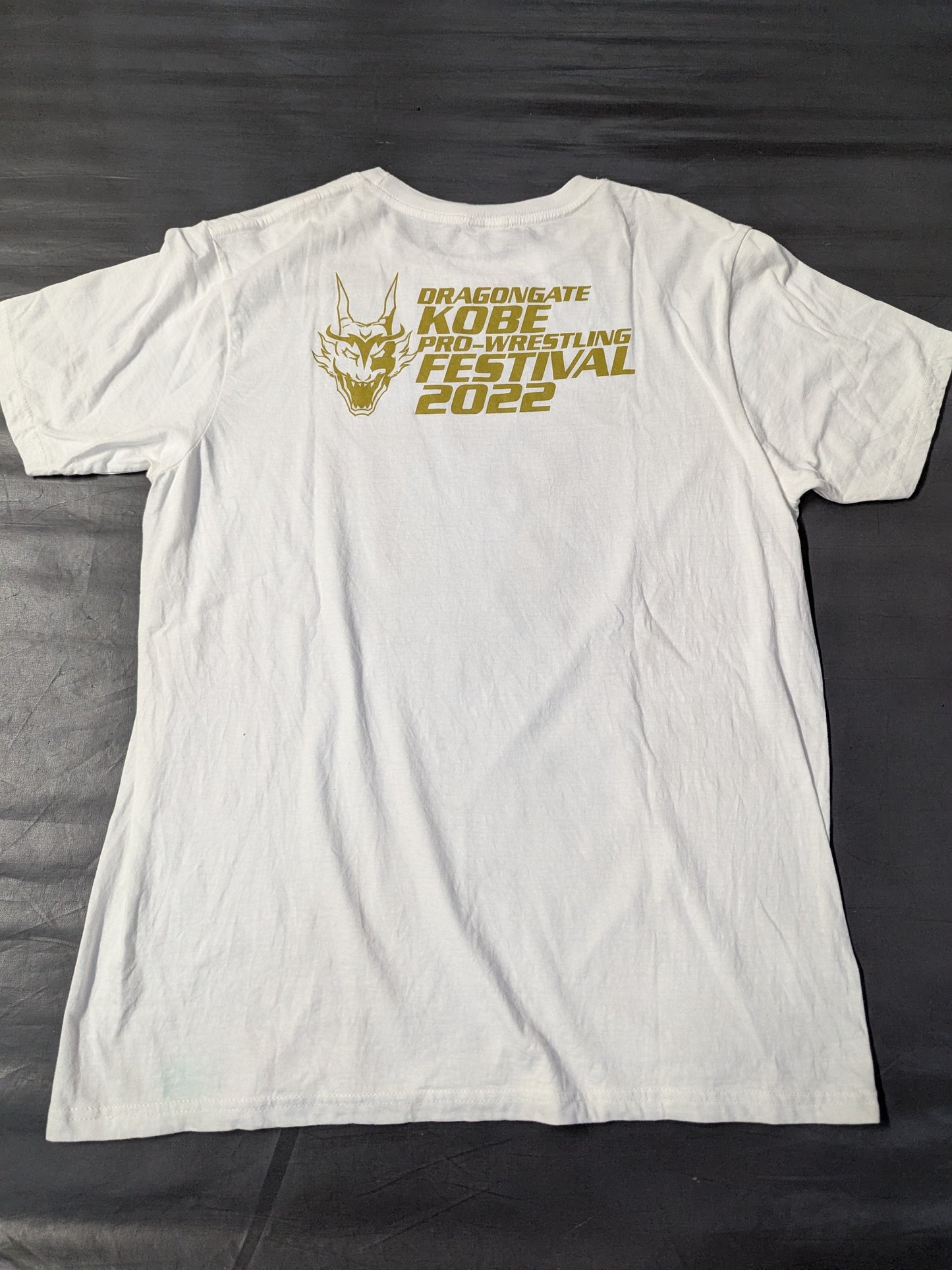 [Strong Machine J hand signed autograph ] DRAGON GATE promotion Logo T-shirt (DRAGONGATE Generation)