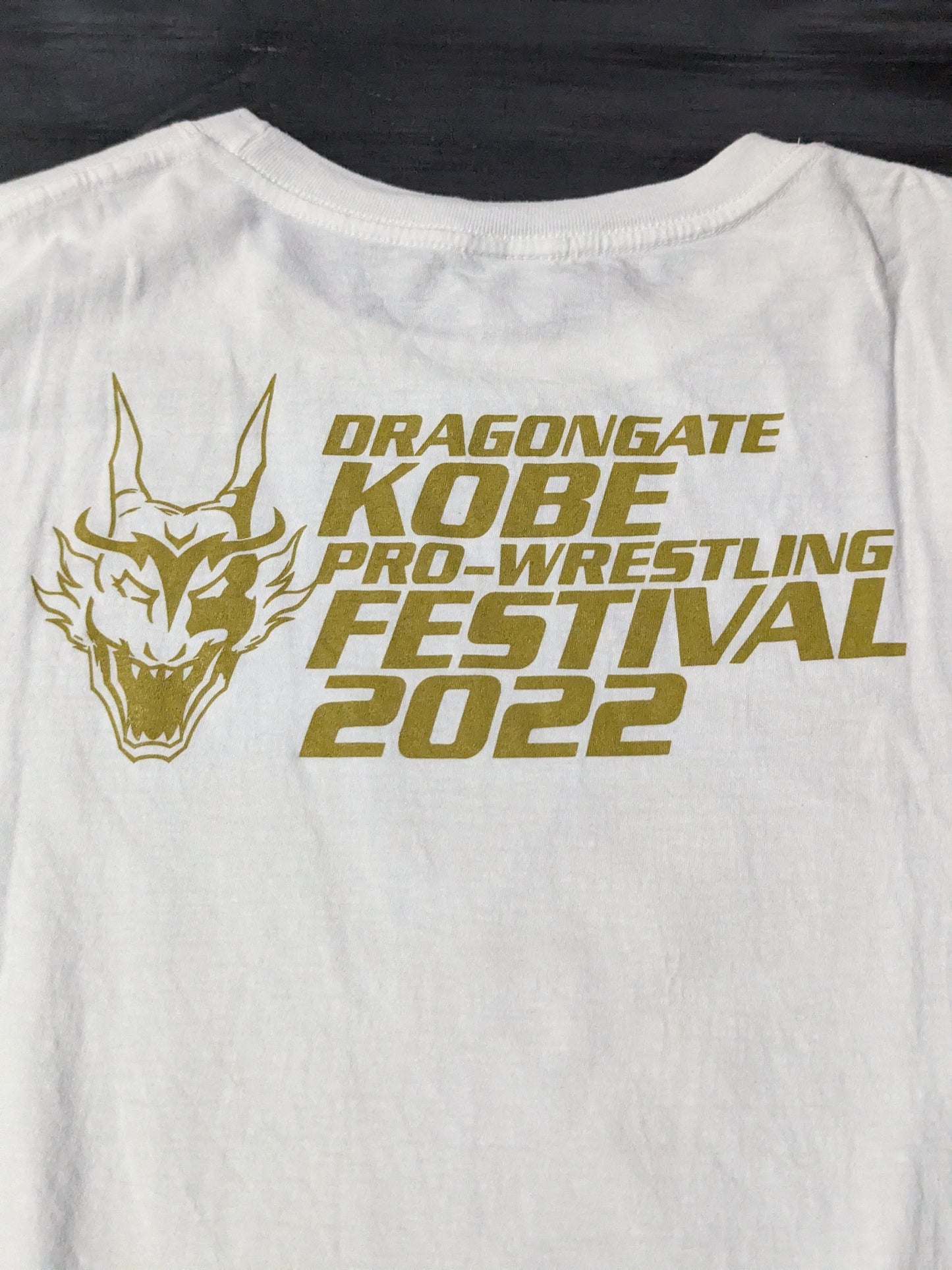 [Strong Machine J hand signed autograph ] DRAGON GATE promotion Logo T-shirt (DRAGONGATE Generation)