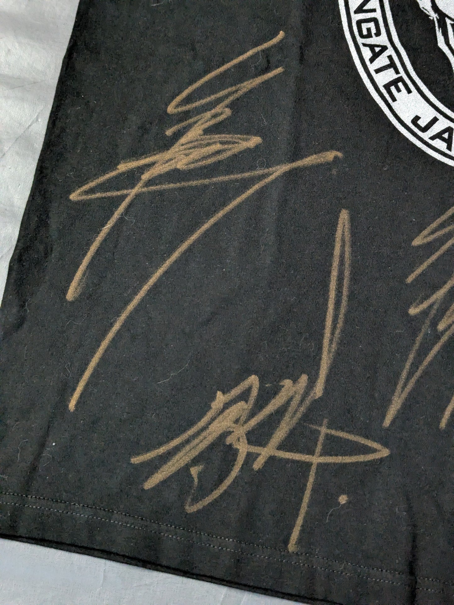 [4 hand signed autograph ] DRAGON GATE promotion logo T-shirt