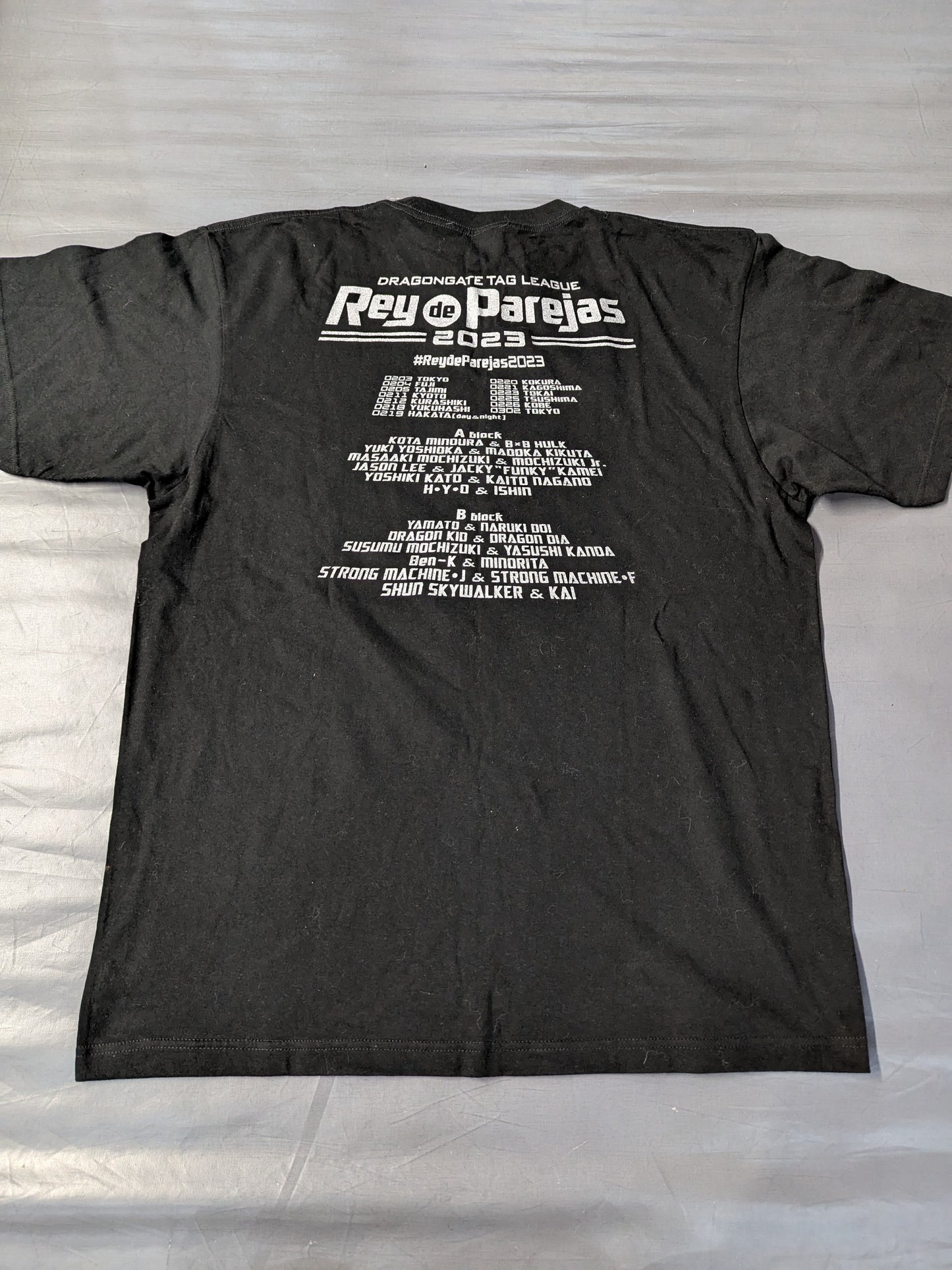 [4 hand signed autograph ] DRAGON GATE promotion logo T-shirt