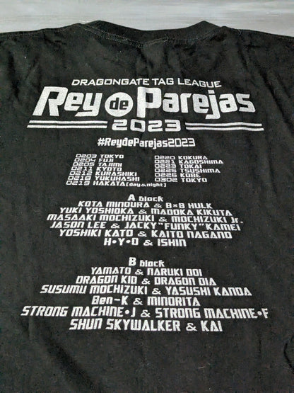 [4 hand signed autograph ] DRAGON GATE promotion logo T-shirt