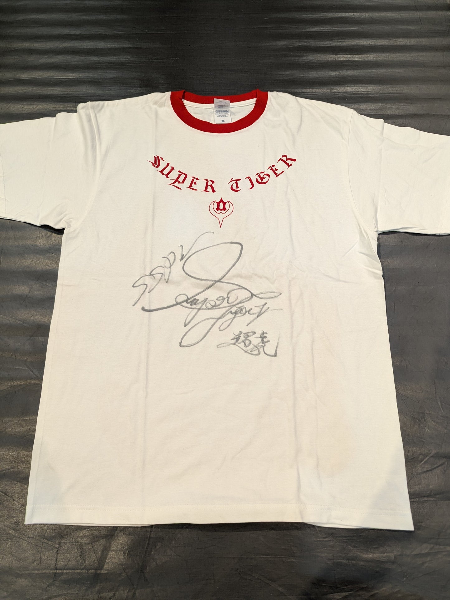 【hand signed autograph】 2nd  Super Tiger "EYE OF THE TIGER" T-shirt