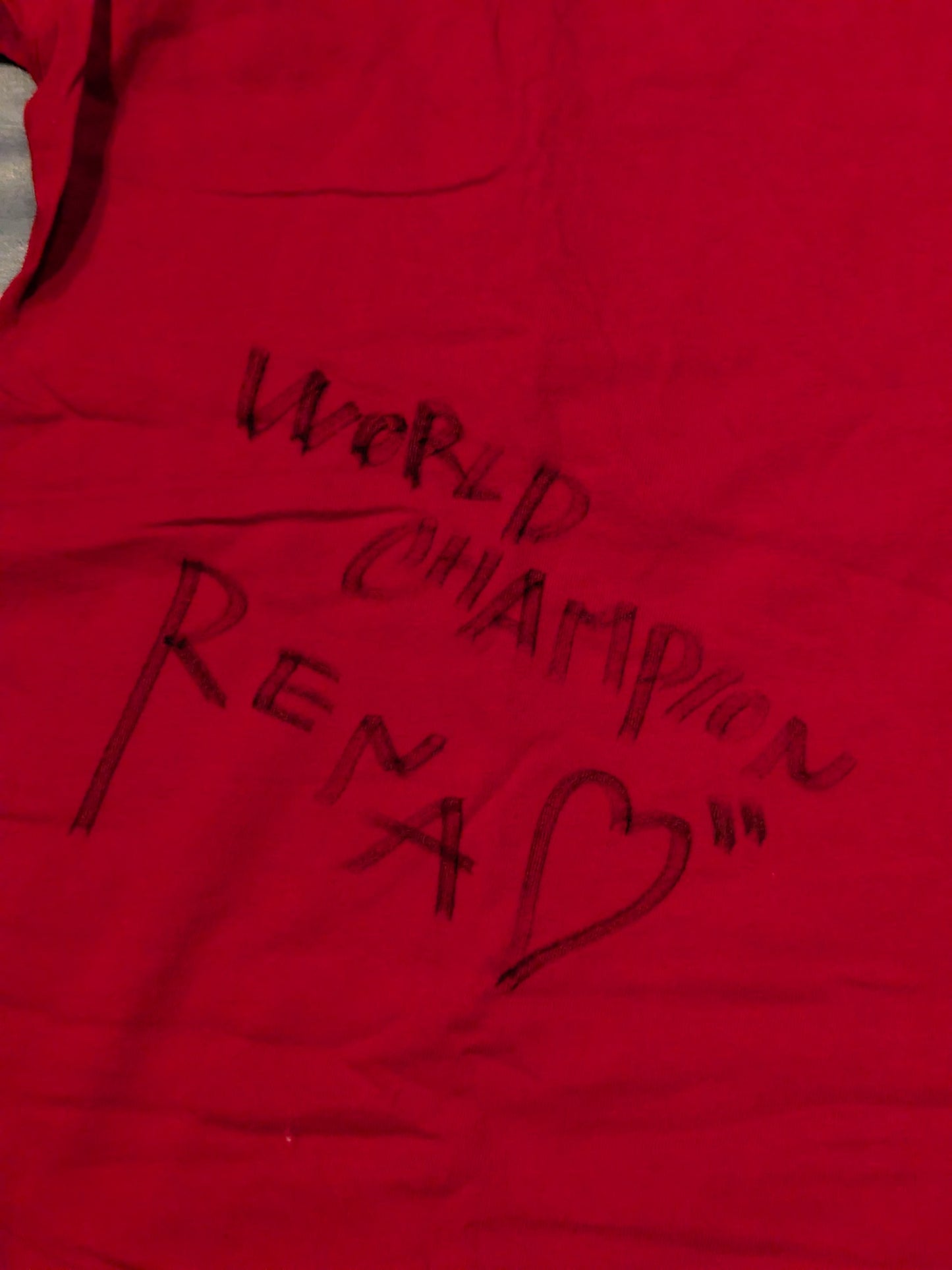 [RENA hand-hand signed autograph ] TEAM-OKINAWA T-shirt