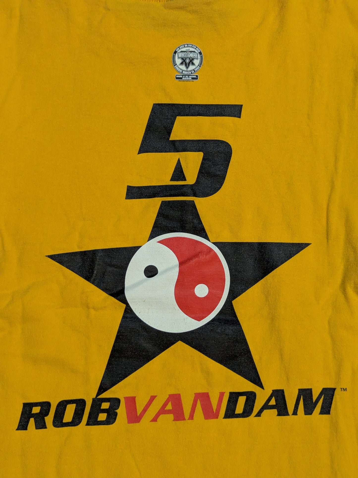 Rob Van Dam "RVD" T-shirt (WWE (2004) / Yellow)
