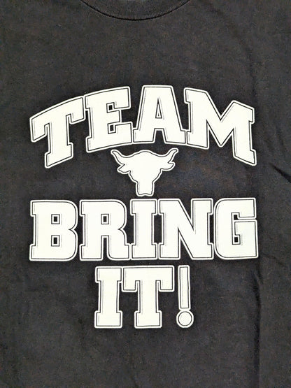 ザ・ロック「TEAM BRING IT!」Tシャツ(WWF(2001) / ブラック)