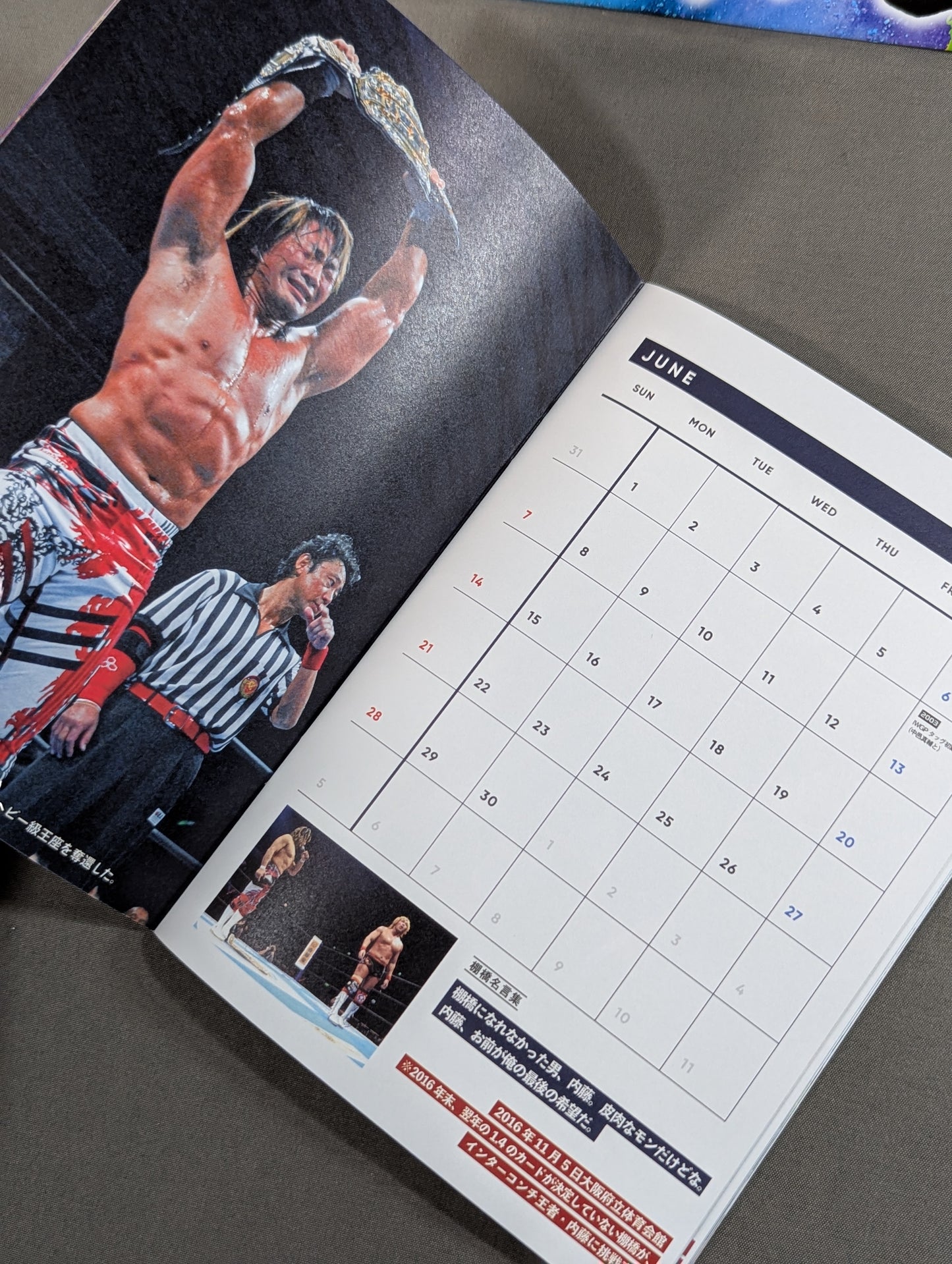 ★ ★ not sold in stores Hiroshi Tanahashi 2026 Schedule Book & Shopper Set