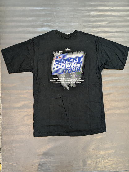 ザ・ロック「SMACK DOWN!TOUR」ピクチャーTシャツ(WWF(2002) / ブラック)