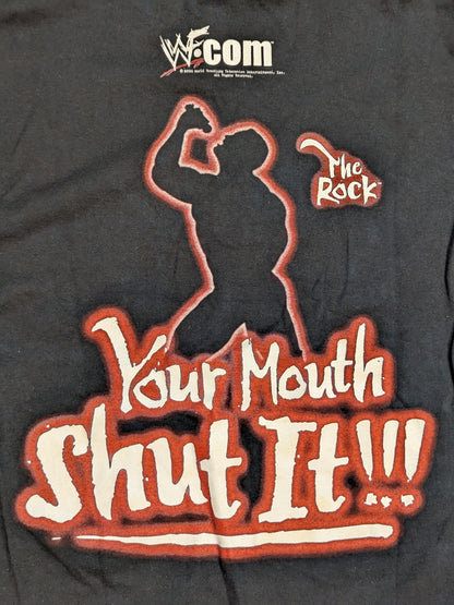 ザ・ロック「Your Role...Know It!!!」Tシャツ(WWF(2000) / ブラック)