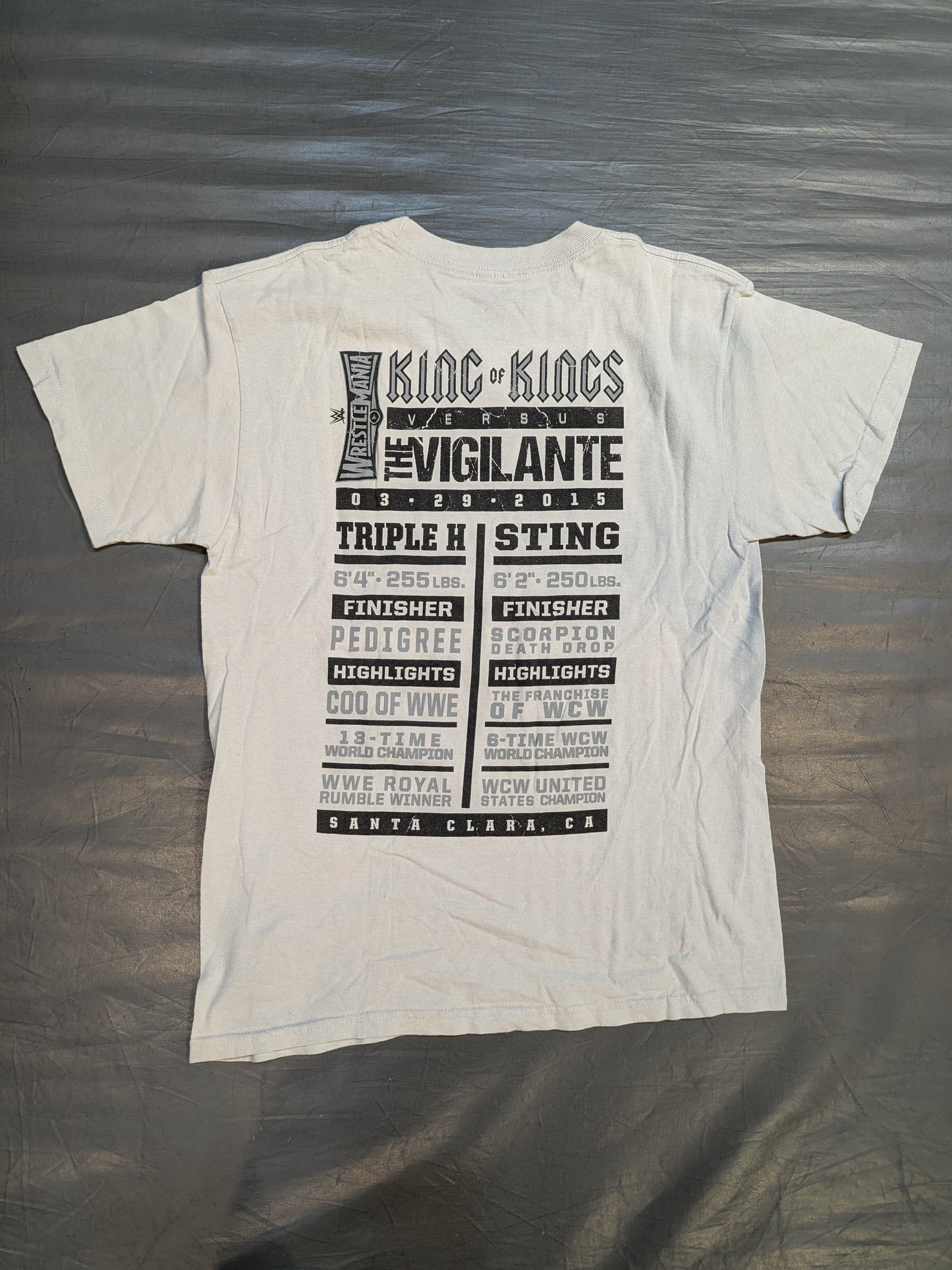 WrestleMania 31 'Triple HvsSting' T-shirt (WWE (2015) / Gray)