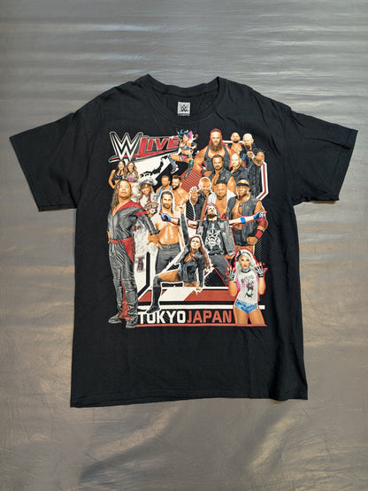 WWE LIVE JAPAN 2019 "JUNE 28-29" Picture T-Shirt (WWE (2019) / Black)