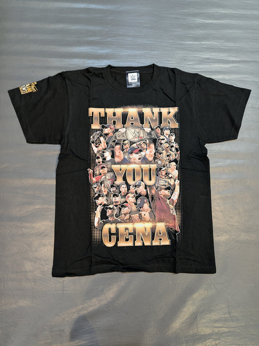 ジョン・シナ「Thank you」ピクチャーTシャツ②(WWE(2025) / ブラック)