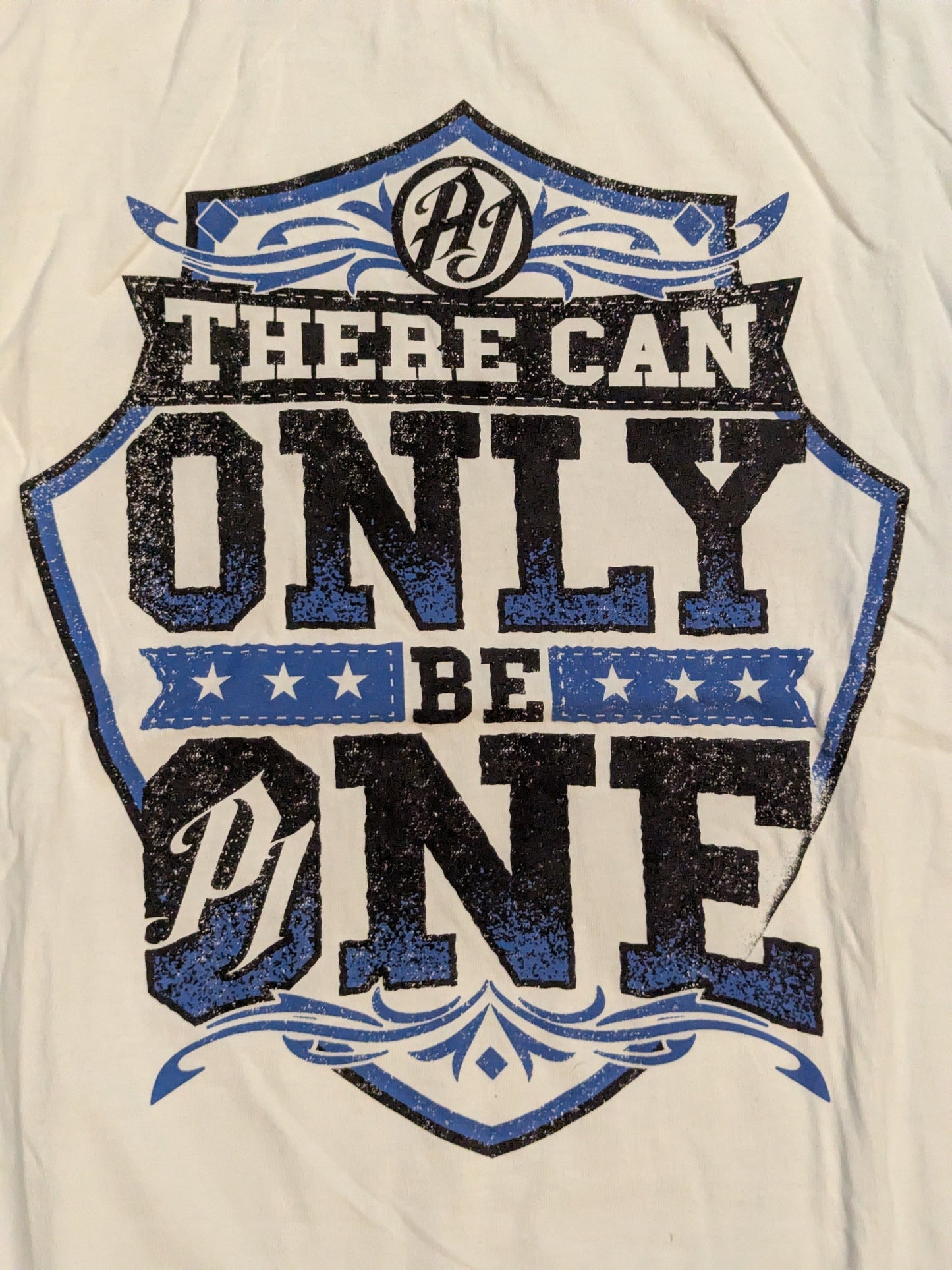 AJ Styles "THERE CAN BE ONLY ONE" T-shirt (WWE (2010s) / White)