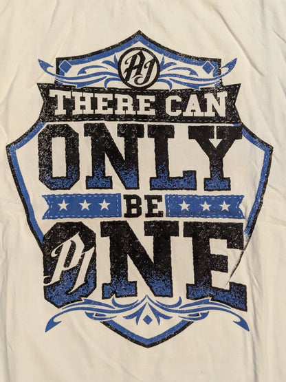 AJ Styles "THERE CAN BE ONLY ONE" T-shirt (WWE (2010s) / White)