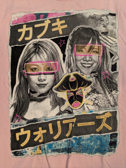 Asuka & Kairi Sane (Kabuki Warriors) Picture T-Shirt (2) (WWE (2019) / Pink)