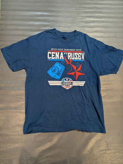 WrestleMania 31 'John Cena vs Rousseff' T-shirt (WWE (2015) / Navy)