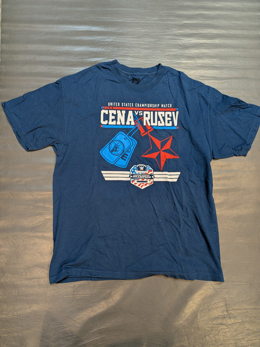 レッスルマニア31「ジョン・シナvsルセフ」Tシャツ(WWE(2015) / ネイビー)